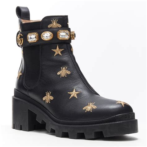 new jewel guccie shoe|gucci jeweled boots.